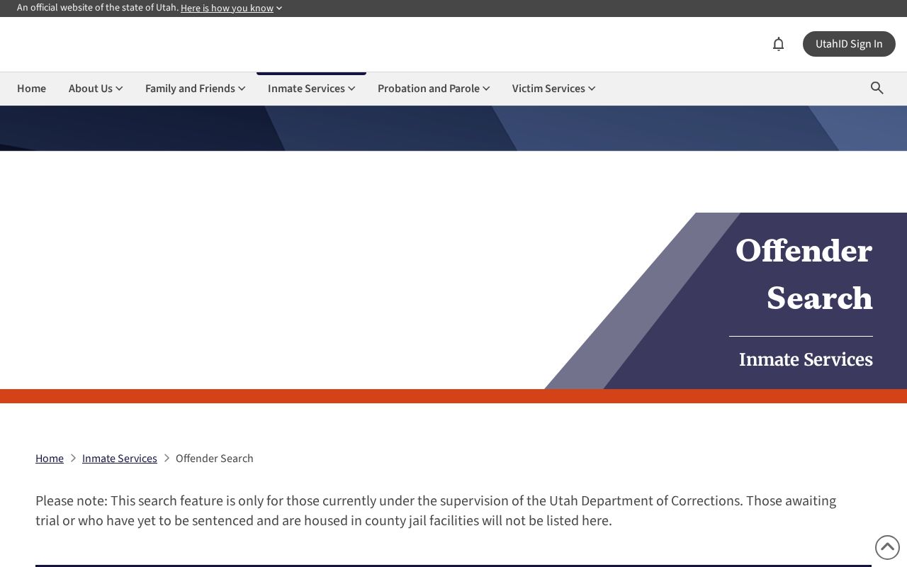 Holladay public records Utah corrections offender search